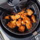 Crispy food in air fryer basket